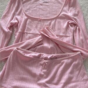 Urban Outfitters Light Pink Pajama Set